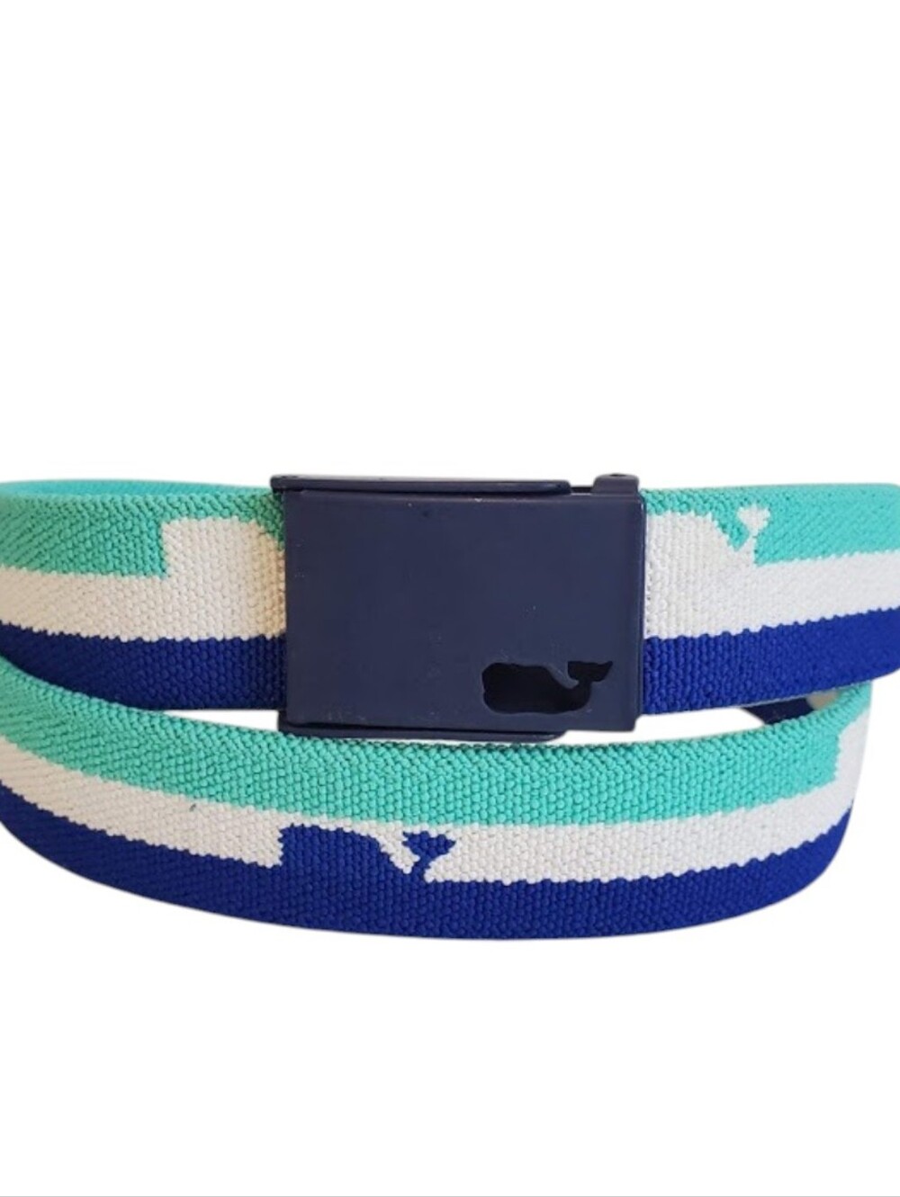 Vineyard Vines Blue Whale Nylon Canvas Ratchet Belt Marthas Vineyard Exclusive